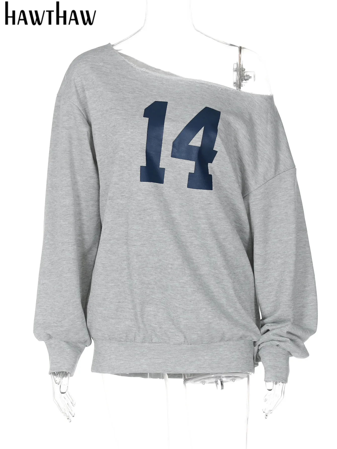 

Hawthaw Women 2024 Spring Autumn Long Sleeve Solid Color Basic T Shirts Tops Hoodie Pullover Wholesale Items For Business