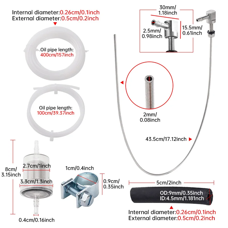 1Set Parking heater oil extractor Fuel Tank Standpipe Kit Replaceable for Eberspacher/ Webasto Heater Diesel Hose Clip