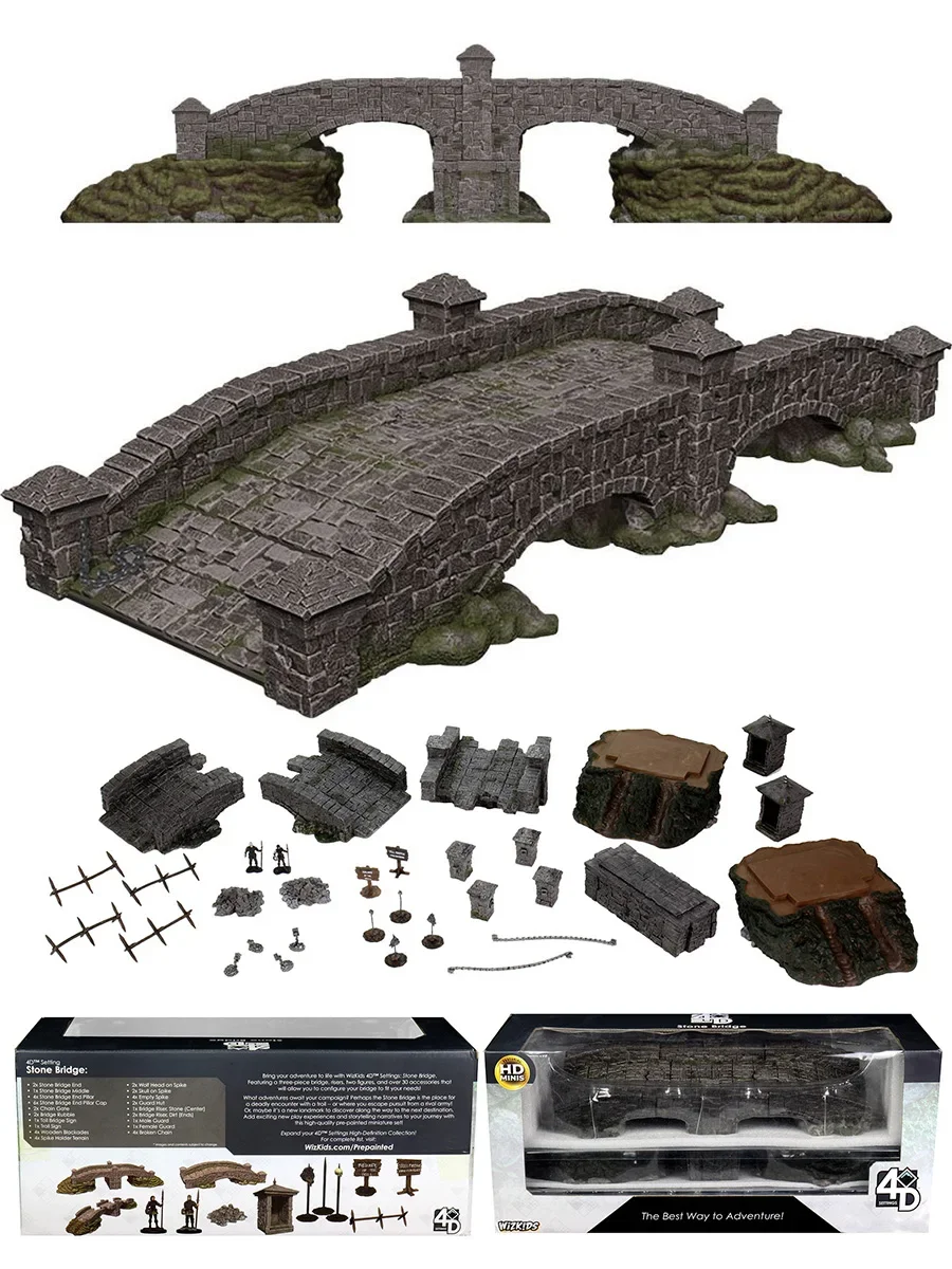 Hasbro Board Game Wizkids Warlock Stone Brideg The Best Way To Adventure 4D Tiles Miniature Scene Doll Gifts Toy Model Collect