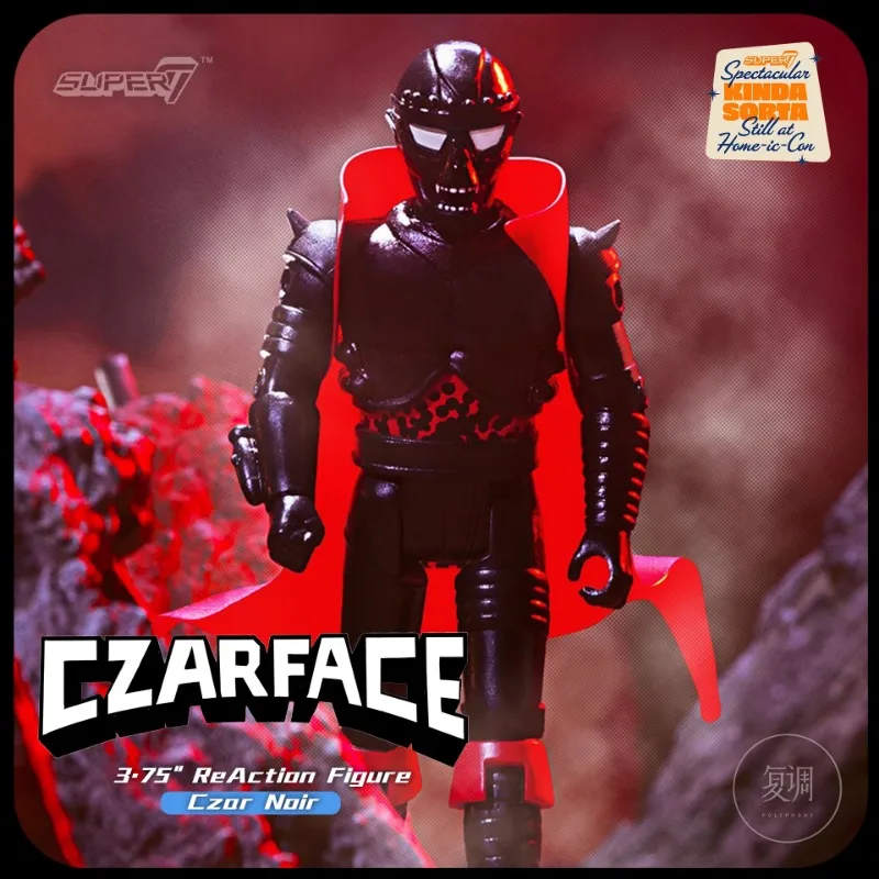 In Stock Super7 Czarface ReAction Figure Blacked Out Children's 3.75 Inch Doll Gift Collection Halloween Toy