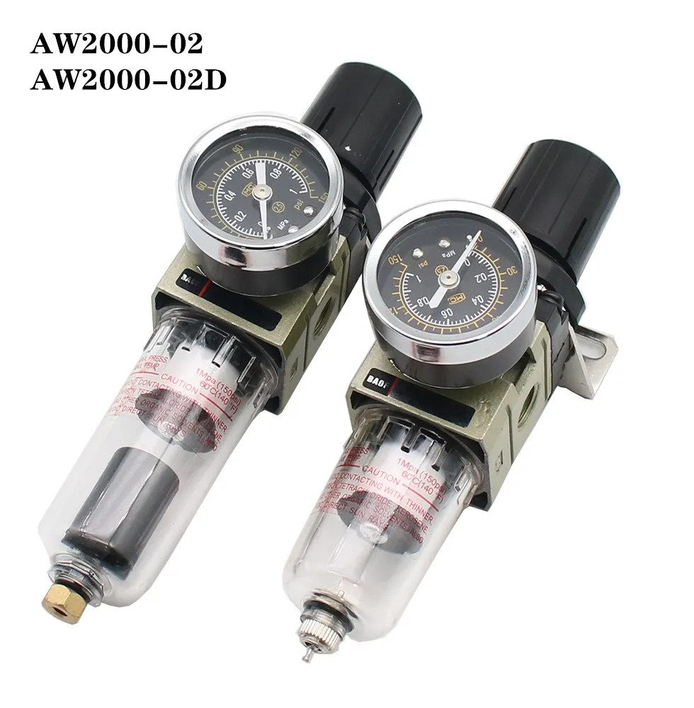 

AW2000-02 AW2000-02D Фильтр сепаратора воды и воздуха, масла, пневматический регулятор давления для компрессора