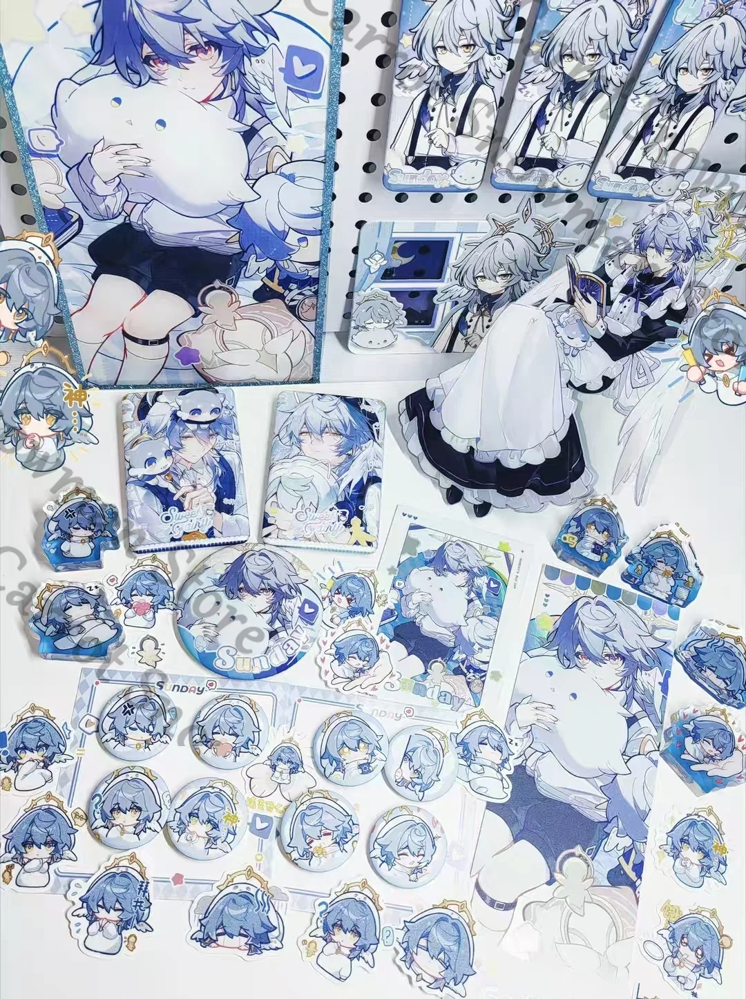 Anime Honkai: Star Rail Sunday Cosplay Doujin Peripheral Products Flash Badge Cartoon Card Shikishi Laser Ticket Sticker Gift