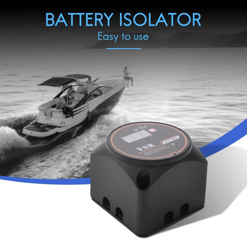 Digital Display 12V 140A Dual Battery Smart Isolator Voltage Sensitive Relay Battery Isolator For ATV, UTV, Boats, RV's