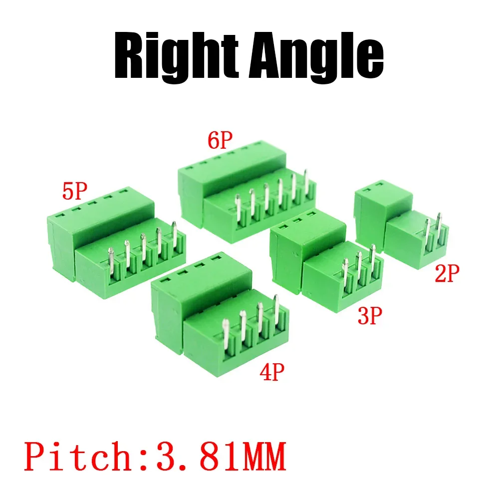 10/5 pares passo 3.81mm conector do bloco terminal 2edg 2-15 pinos pcb parafuso soquete selado