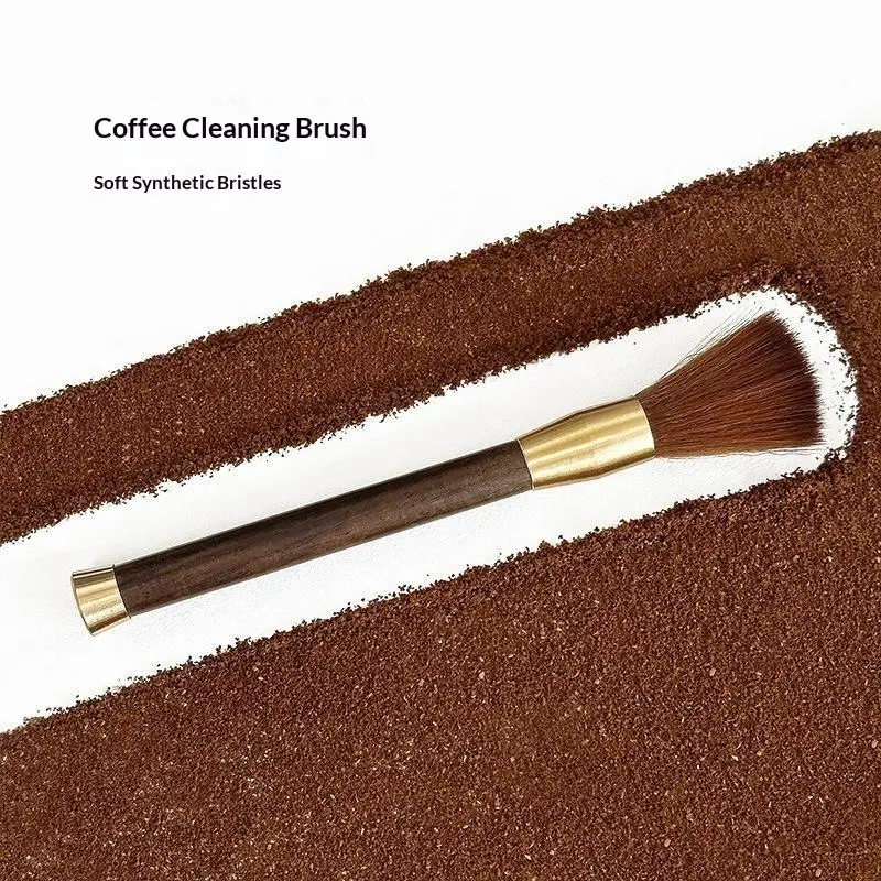 New Coffee Grinder Cleaning Brush Wooden Handle Bean Powder Dusting Espresso Brush Barista Tool Coffee Machine Cleaning Brush