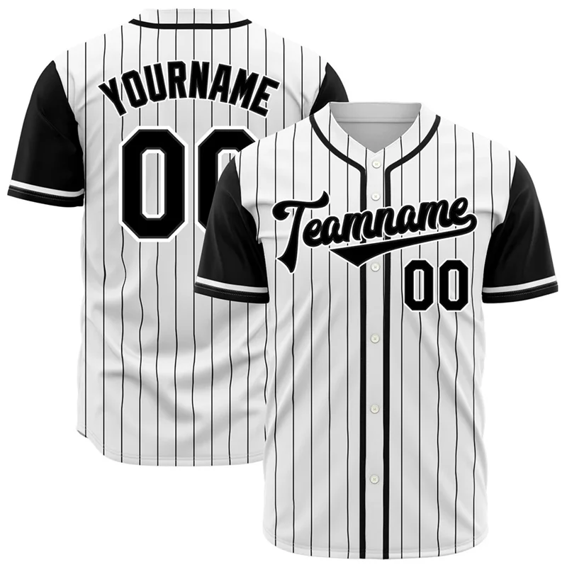 Personalized Baseball Jersey Custom Name Number Pinstripe Team Uniform Button Down Sports Shirt Gift