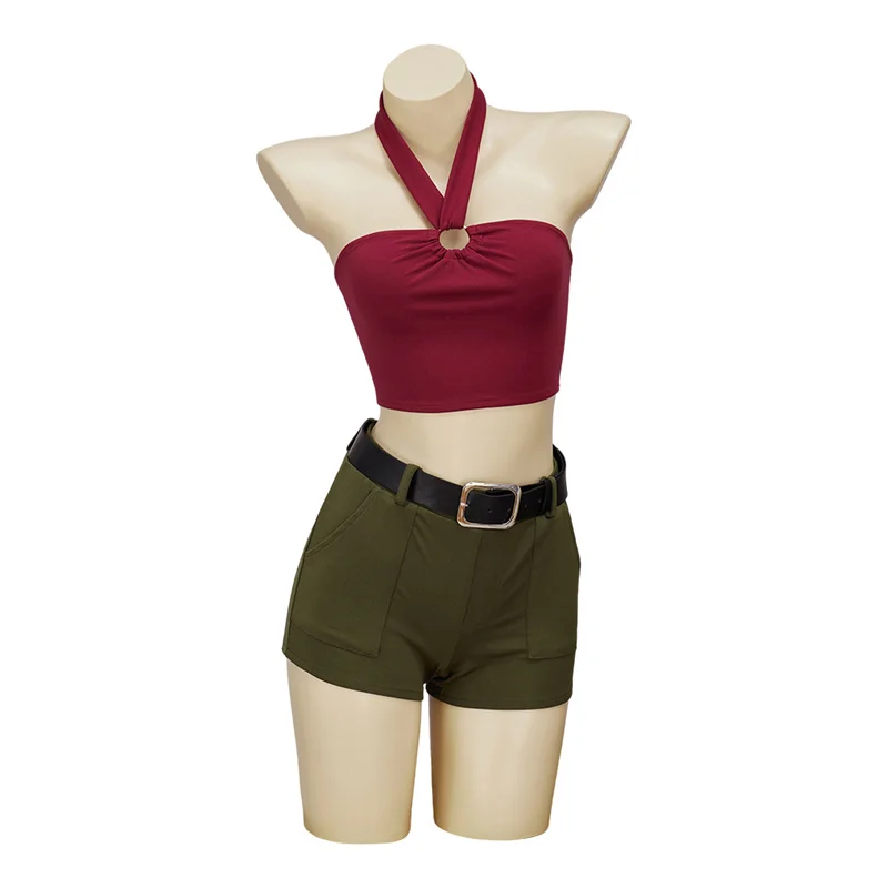 Anime Total Drama Heather Cosplay Traje para Mulheres, Sexy Halter Top e Shorts, Uniforme de Halloween, Festa Carnaval Outfit