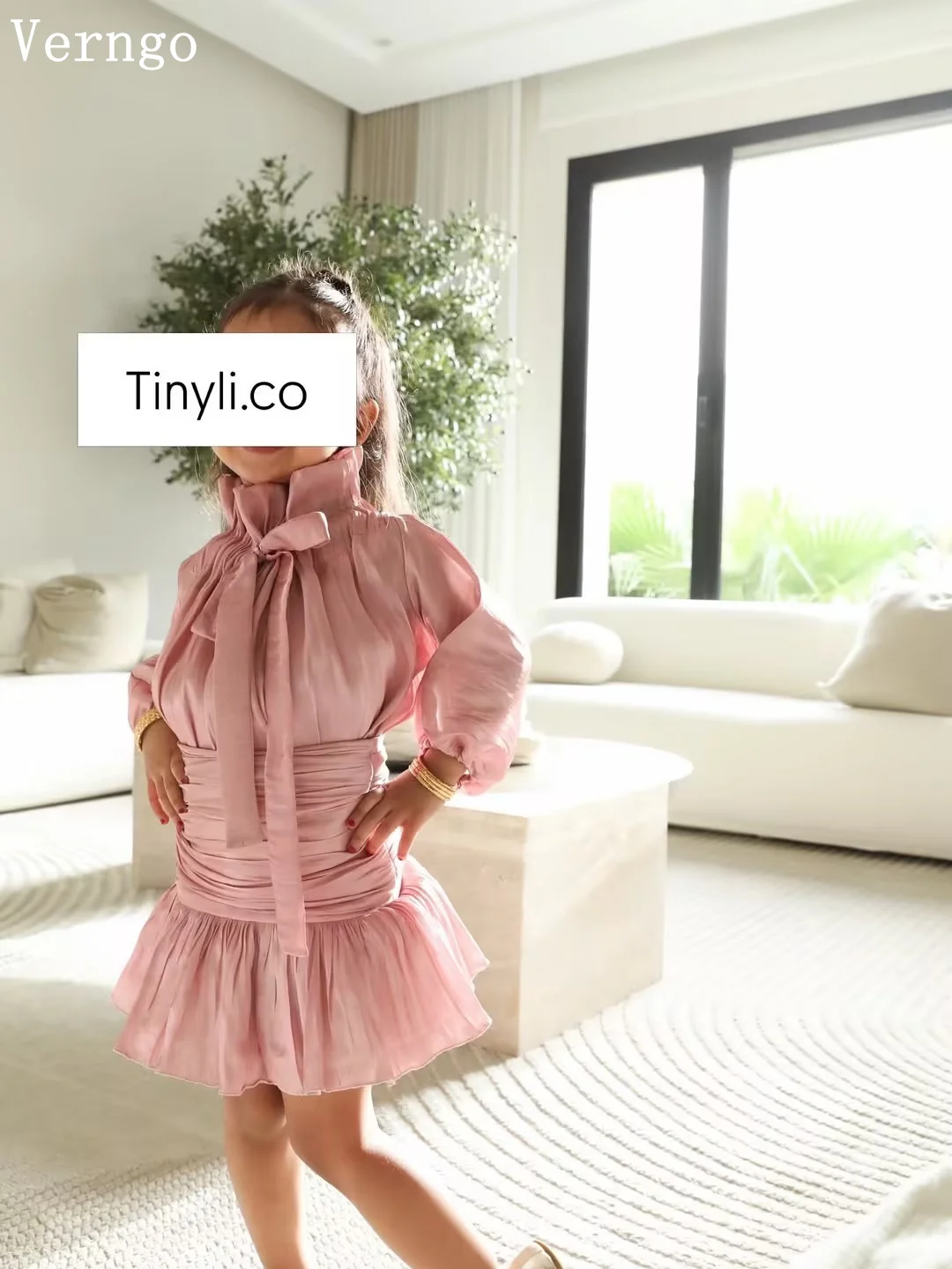Verngo Elegant Lavender Crepe Girl Formal Occsion Dress  A Line Tiered Formal Fit Arabia Prom Party Dress Customize - view 2