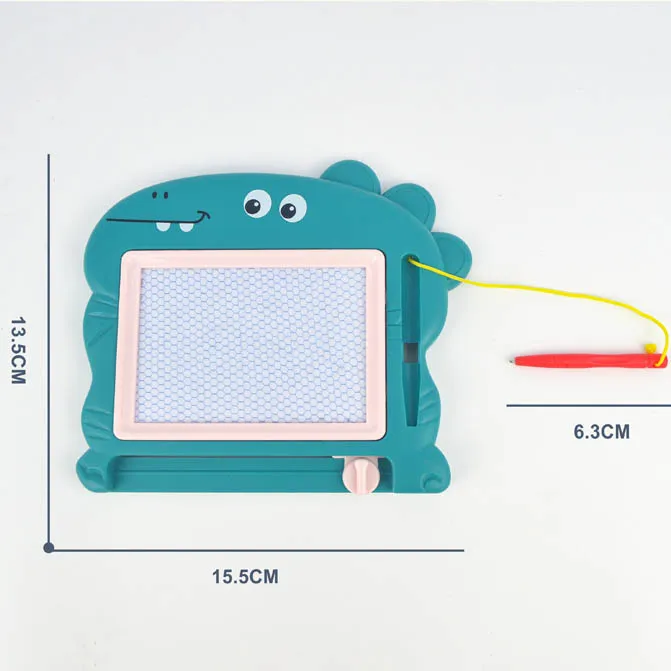 子供のための黒と白の磁気ライティングボード、小さな漫画の恐竜の描画ツール、パズルのおもちゃ