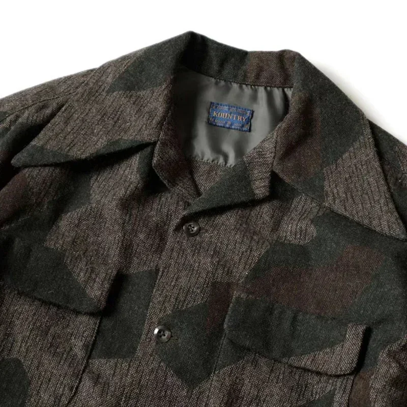 22SS KAPITAL Hiroshi Hirata's Limited Extinct Jaqueta de estilo casual de camuflagem japonesa para homens recém-chegados