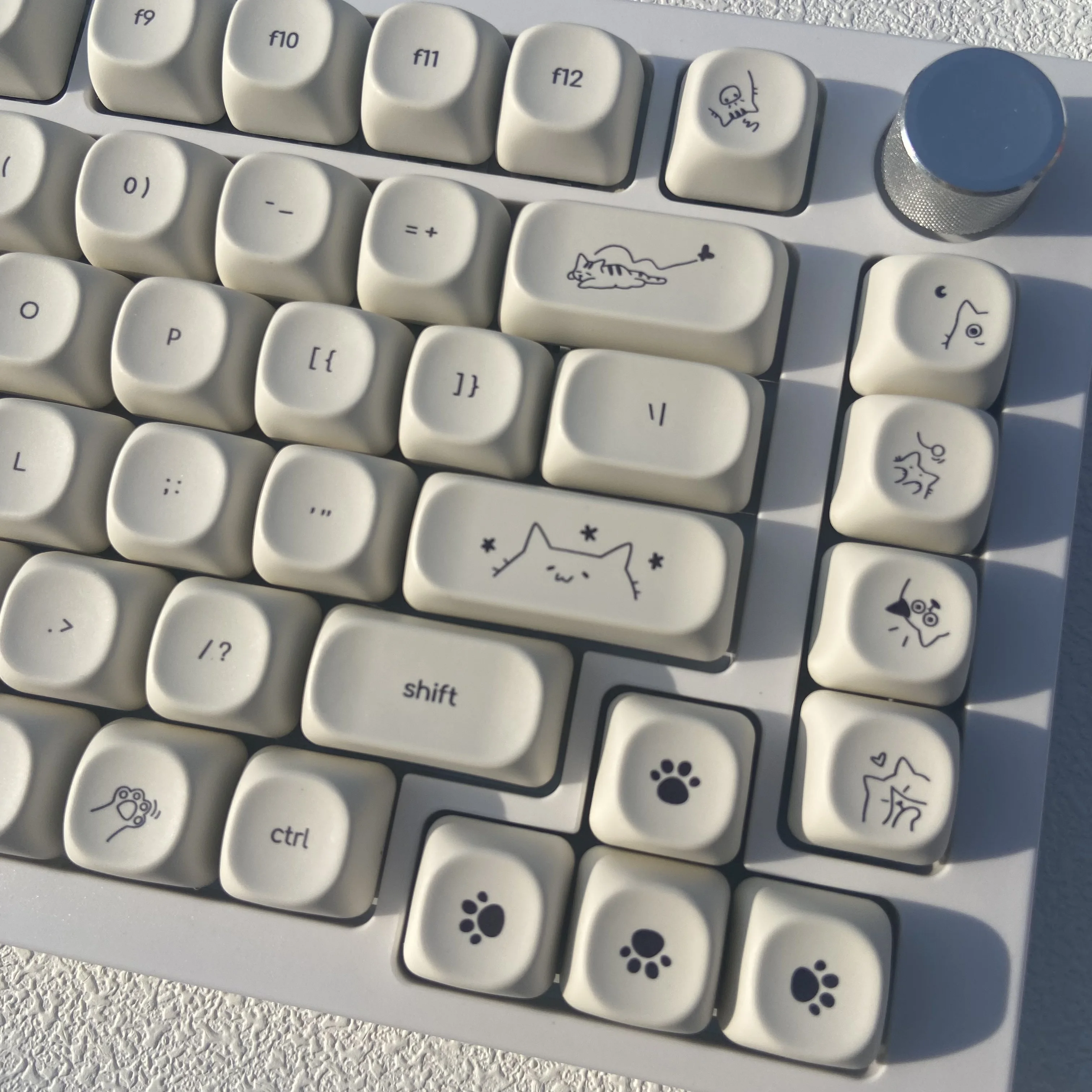 

Симпатичные колпачки для клавиш MOA Profile Cream Cat Puppy Bear Сублимационные минималистичные колпачки для клавиш PBT для механической клавиатуры 61, 68, 87, 98 108