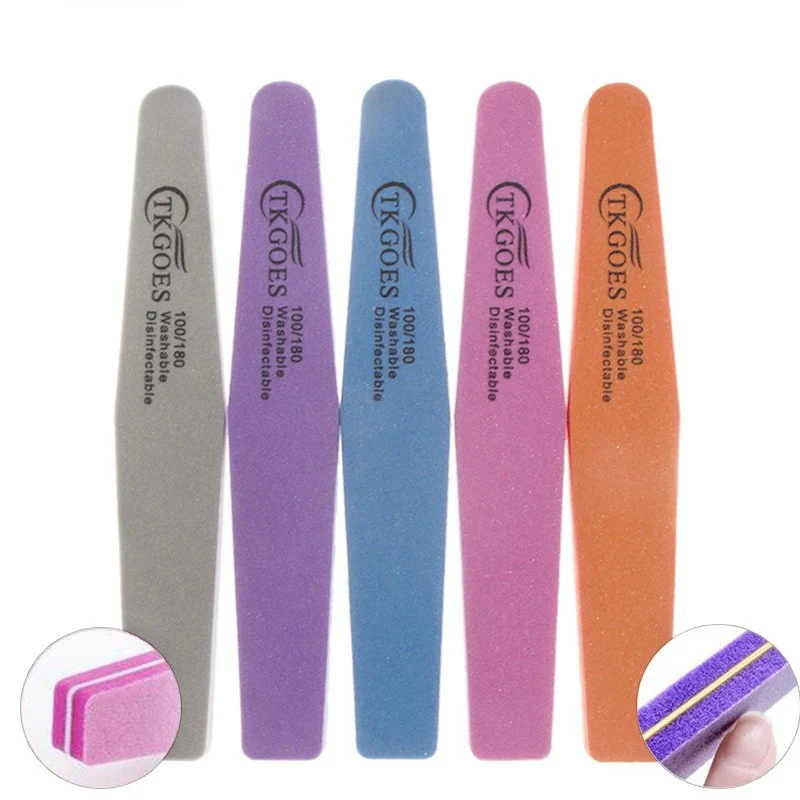 Buy in Bulk Pay One Shipping Fee Only 1PCS Sponge Nail File 100/180 Nail Buffer Sandpaper Nail Polish Files Thick Sanding