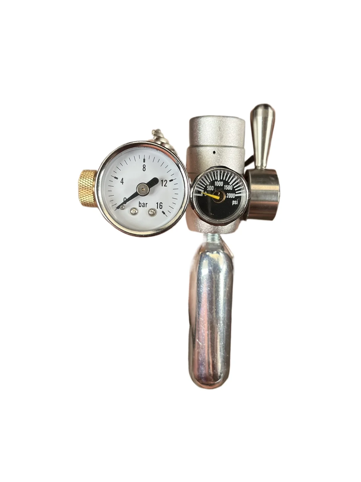 Pneumatic coffee machine, pressure reducing valve camping can control the pre-soaking constant pressure output