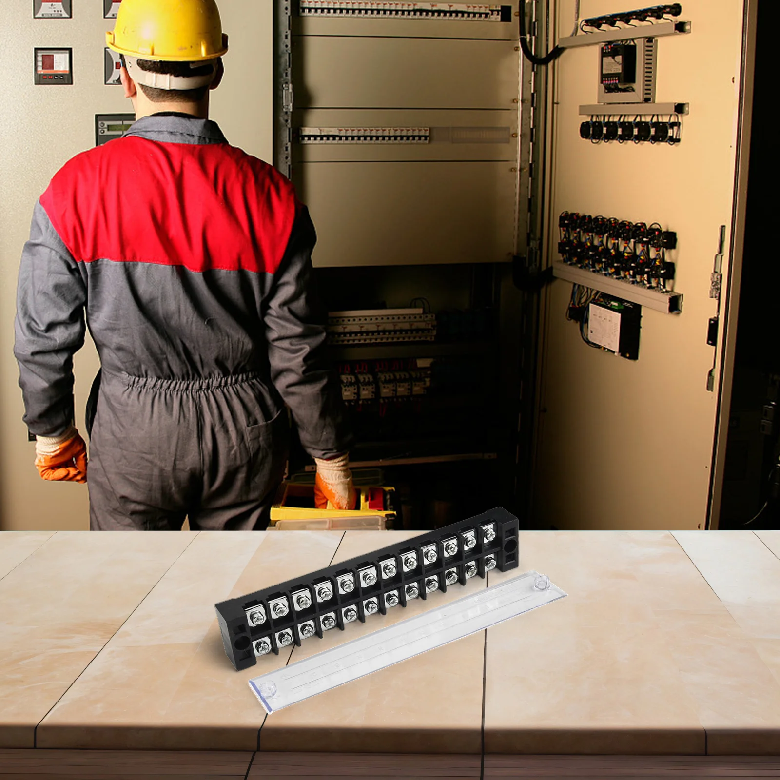 

Double Row Terminal Block 600V 25A Terminal Block Household Appliances Connection For Machines Crimped With Copper Screws