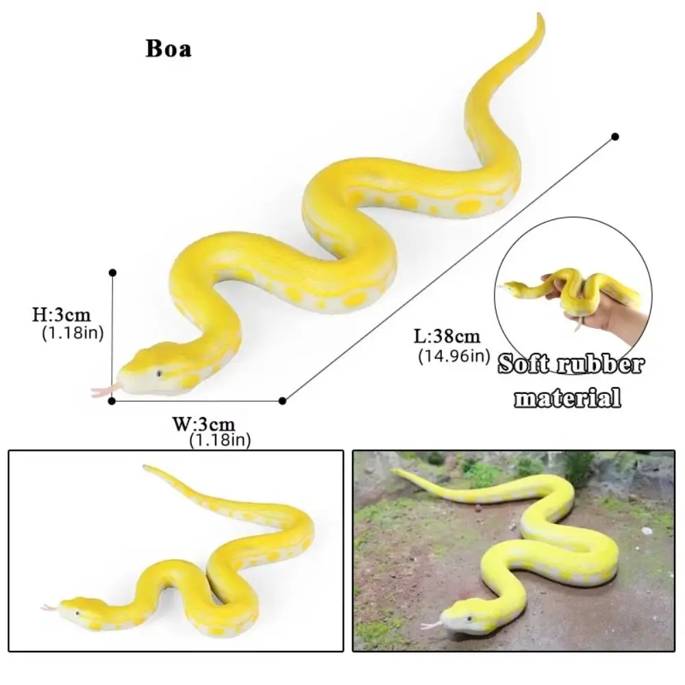 Reptil Tier Schlange Action-figuren Python Cobra Weiche TPR Klapperschlange Modell Pädagogische Elastische Simulation Schlange Kinder Spielzeug