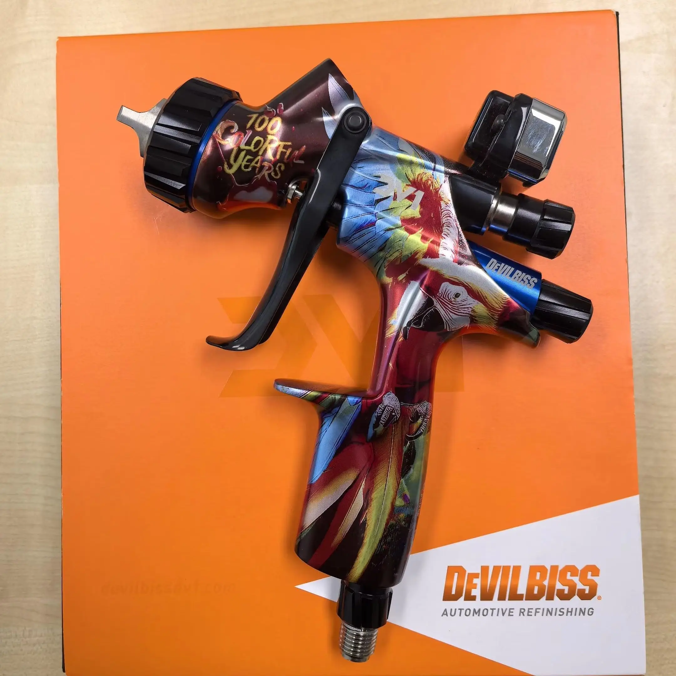 DeVilbiss DV1-U 100th Anniversary Digital Air Spray Gun Premium Finish Paint Gun for Hardware Wooden Furniture Industrial Auto