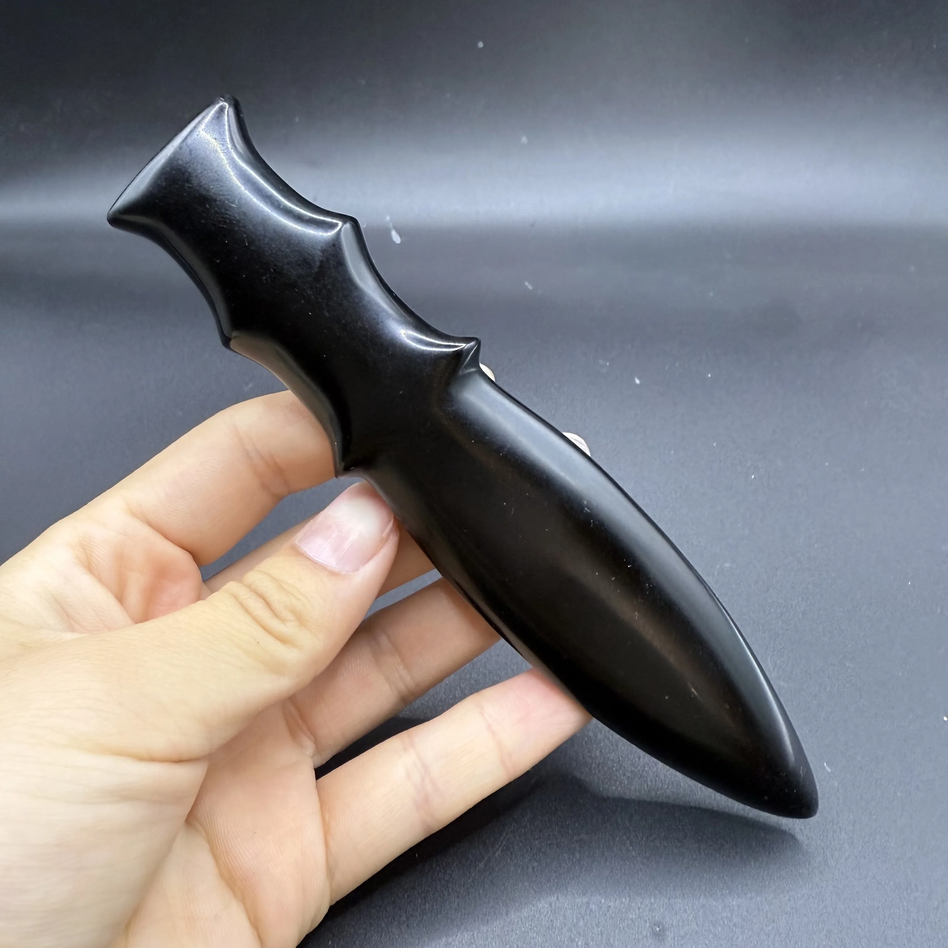 Natural Obsidian Dagger Crafts Men Gifts Magic Amulet Sword Healing Crystal Protective Stone Carving Knife
