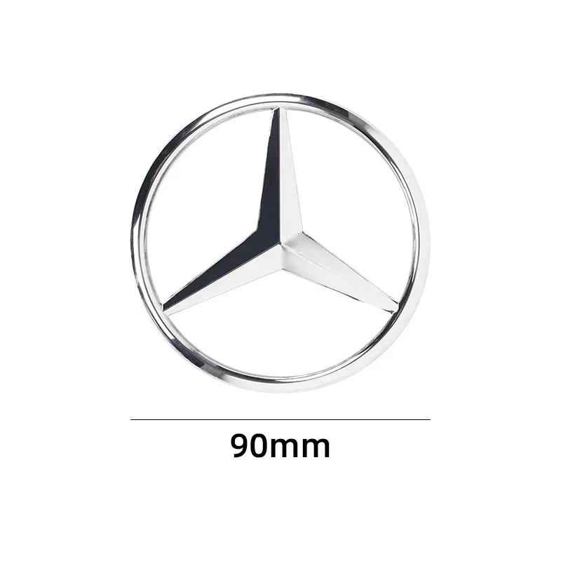 1 szt. 90mm naklejka na bagażnik samochodowy z logo Mercedes Benz W220 W221 W223 W210 W211 W212 W203 W204 W205, zamiennik — 2