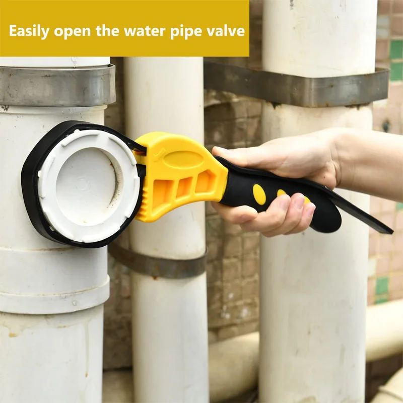 Imagem -02 - Multifuncional Water Pipe Ferramenta Chave Belt Wrench Filtro de Óleo Spanner Grupo Rubber Band Can Opener Ajustável