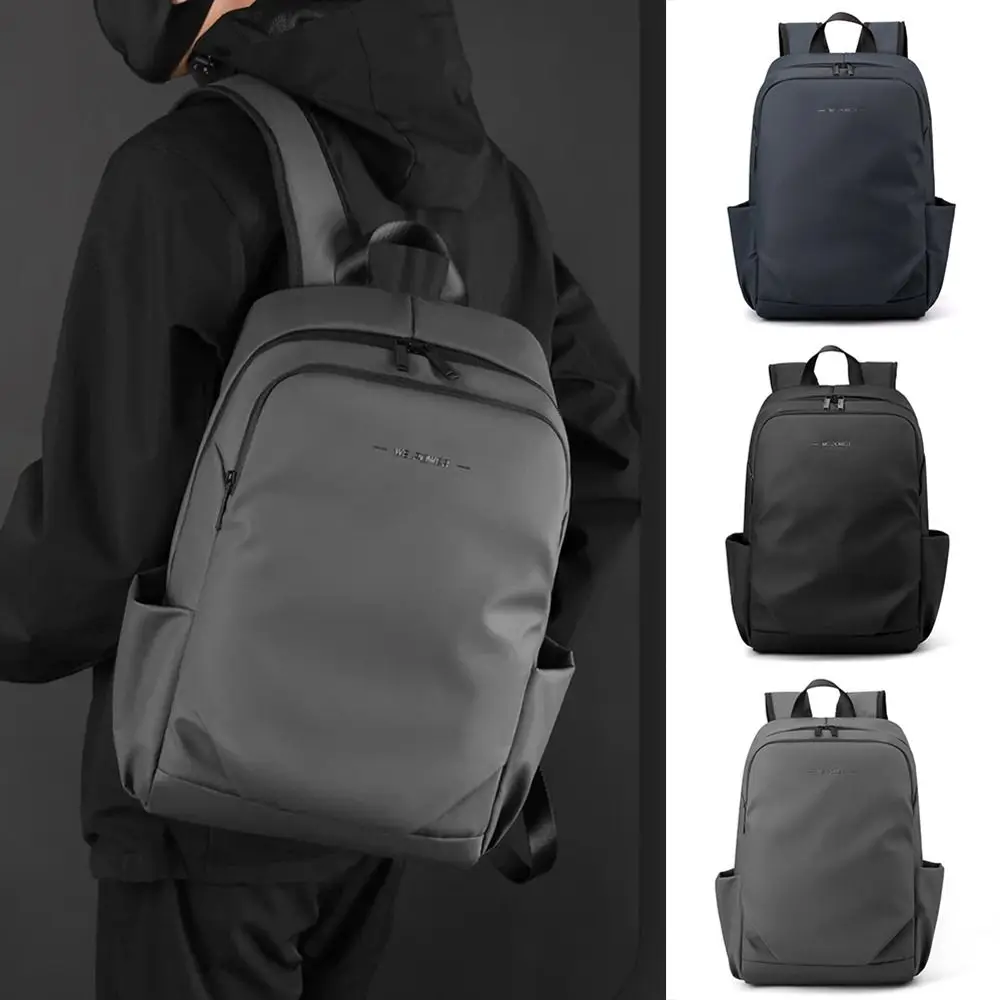 Tragbarer Herren-Rucksack mit großer Kapazität, wasserdicht, gefrostet, Business-Rucksack, einfarbig, lässiger Laptop-Rucksack