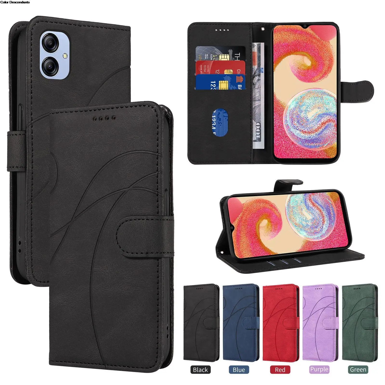 A33 Wallet Flip Case For Samsung Galaxy A53 A34 A54 A73 A23 A22 A24 Cover Luxury Leather Card Slots Magnetic funda lanyard Phone