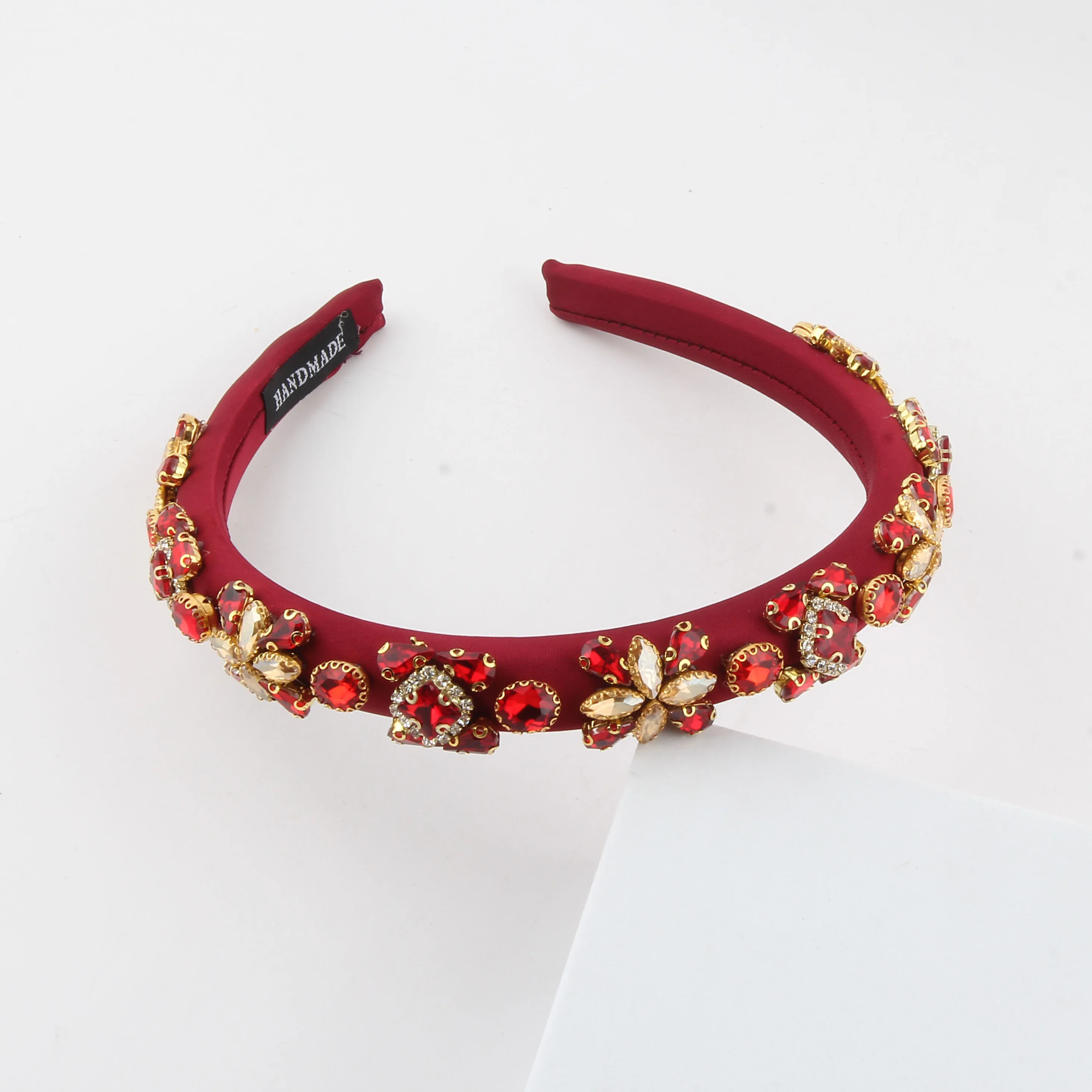 Luxurious Hair Accessories For The Ball Baroque Inlaid Rhinestone Color Cloth Grape Hair Hoop Lady Dance Street Shoot Hair 57