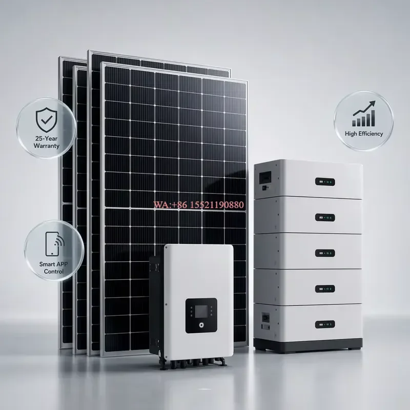 wmwmnu Full Set Solar Power System for Home Use Solar Energy Storage System With Solar Panels Inverter Battery
