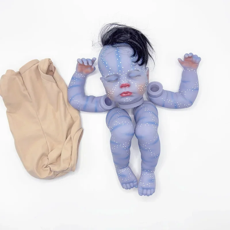 19Inch Reborn Kit Loulou Unfinished Bebe Reborn Doll Kit Already Painted Doll Parts DIY Blank Kit  Bebé Reborn Niña