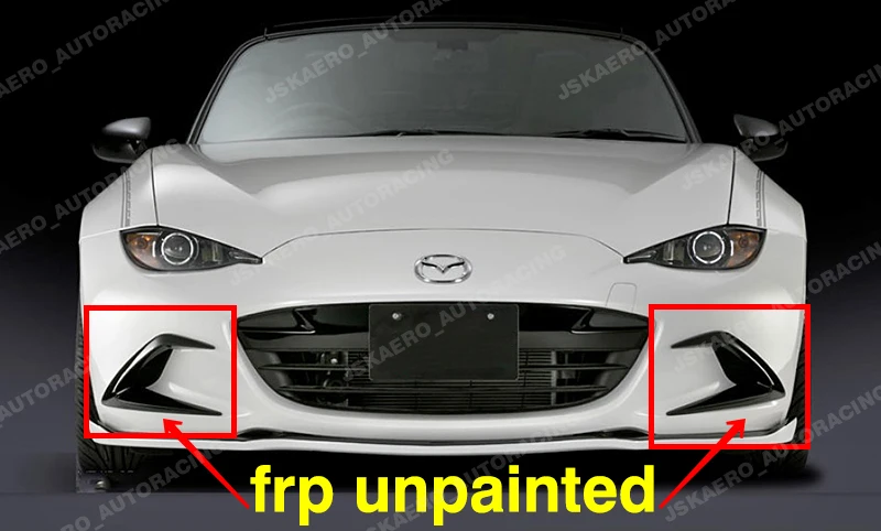 For Mazda MX5 ND5RC Miata Roadster Front Bumper Duct Stick Cover FRP Unpainted