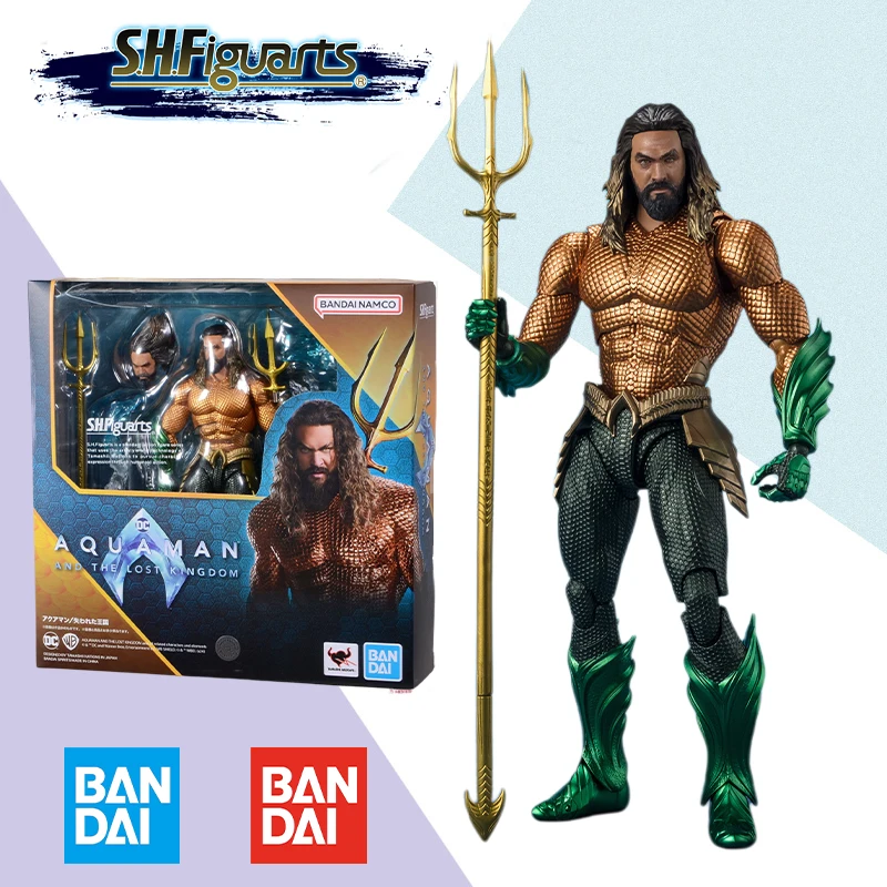 

Original box Bandai SHF AQUAMAN AND THE LOST KINGDOM Figure Finished Model kit Anime full Action Toy Gift for kids