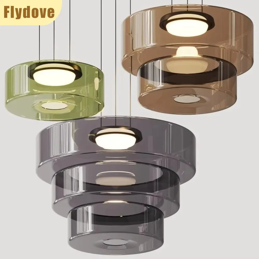

Nordic Minimalist Glass LED Chandelier Art Personalized Restaurant Bedroom Living Room Bar LED Chandelier Modern Home Decoration