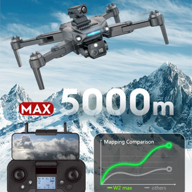 

W2 MAX Drone GPS Drone 4k Profesional 8K HD Camera Anti-Shake Gimbal 5G Wifi Aerial Photography Brushless Foldable RC Quadcopter