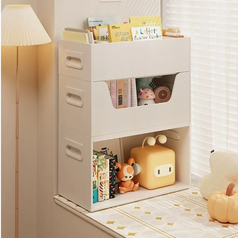 Nordic Children's Bookshelf, Stacked Tatami Toy Storage, Spacious Bay Window Bedside Book Organizer, Playful Minds Shelf 119