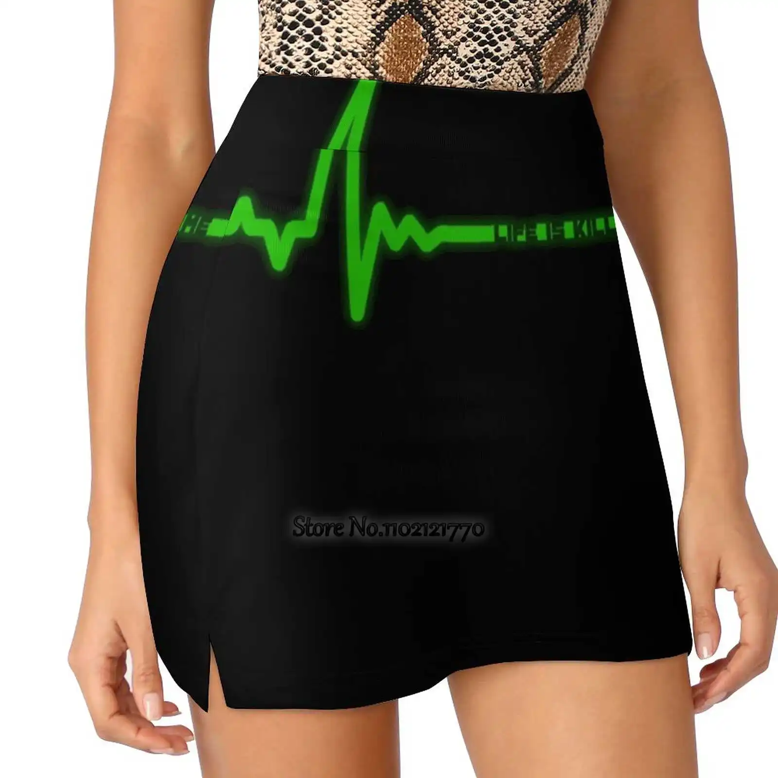 Life Is Killing Me Women Tennis Skirts Golf Badminton Pantskirt Sports Phone Pocket Skort Type O Negative Gothic Metal Ladies