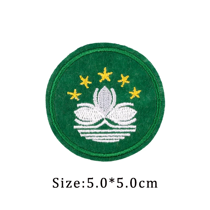 Flag Patch For Clothing Germany US Australia Embroidery Tactical Patches Iron on For Backpack Hat Round Badge Accessories