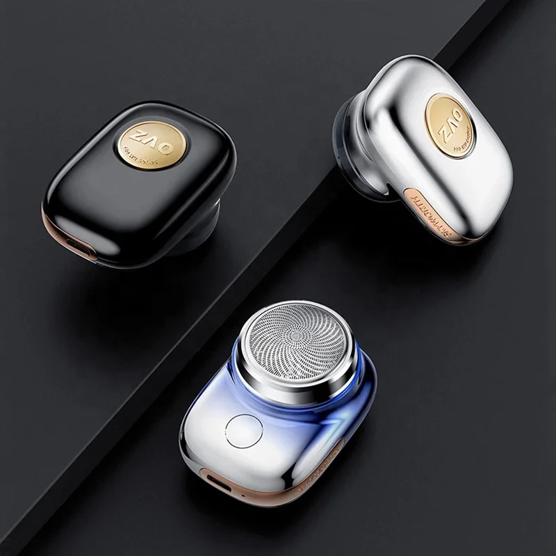 Barbeador elétrico recarregável usb ipx7 para homens, mini navalha de bolso, uso molhado e seco, aparador de barba lavável ipx7