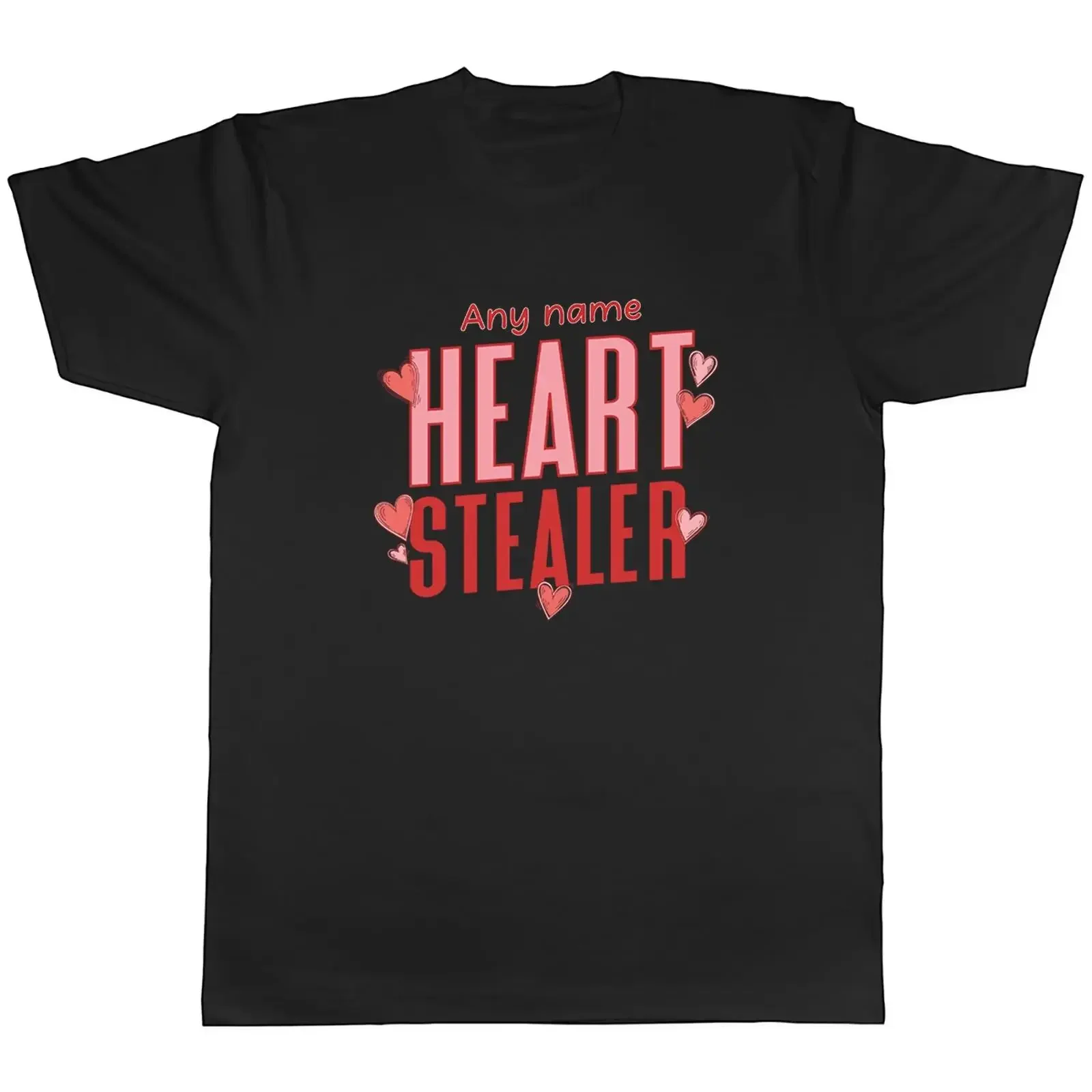 Personalisiertes Herz Stealer Valentinstag Herren T Shirt Geschenk Top vintage Washed streetwear Breathable Stylish graphic