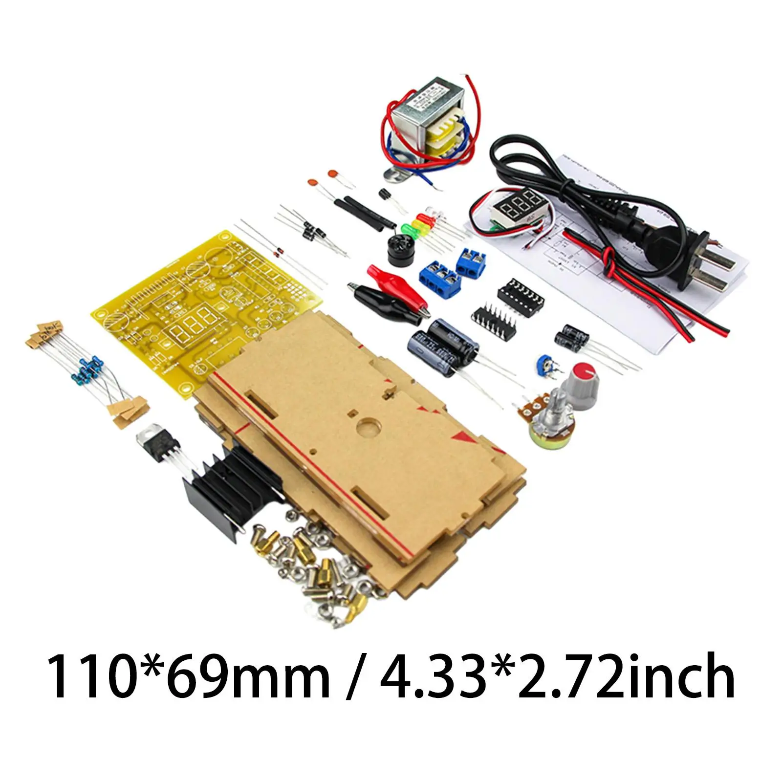 LM317 Регулируемый комплект платы питания DIY Производство Силовой тренировочный комплект Прочный DIY Проект Легкий электронный комплект DIY