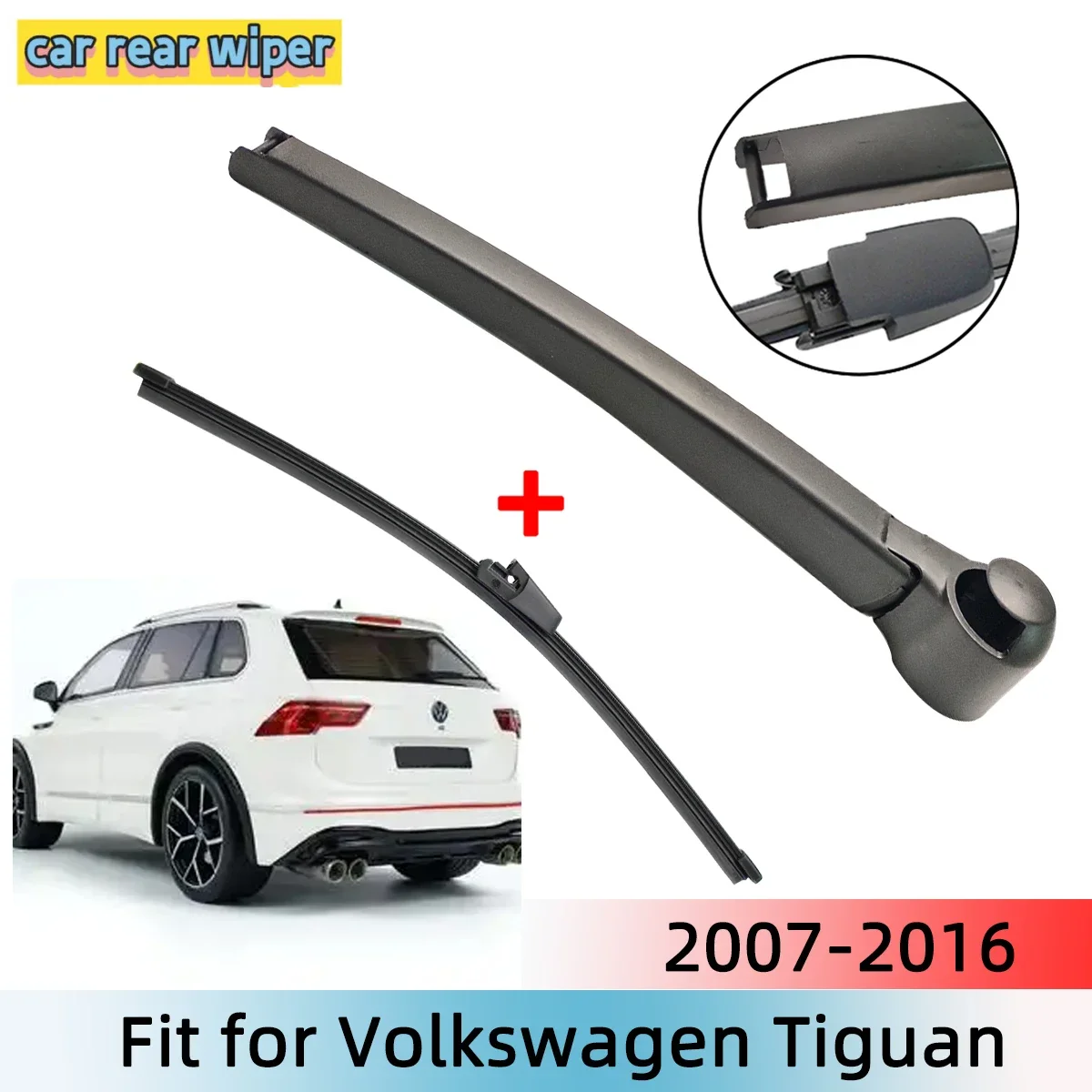 

Rear Wiper Blade & Arm Set Kit For Volkswagen Tiguan 2007-2016 Windshield Windscreen Rear Window