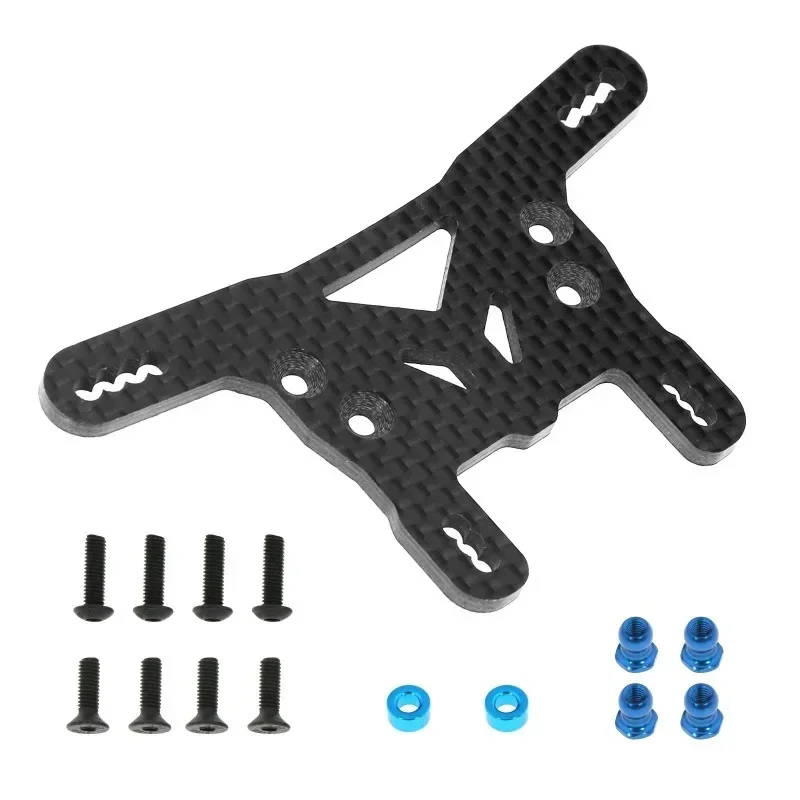 Carbon Fiber Front and Rear Shock Tower Plate for Tamiya XV02 XV-02 Pro 58707 1/10 RC Car Upgrades Parts Accessories