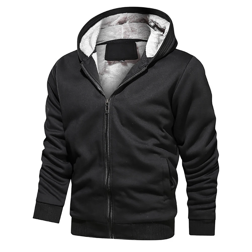 Men's Fleece Jacket Camouflage Thicken Jackets Hooded Coat Winter Long Sleeve Down Coats Casual Streetwear Men's Hoodies