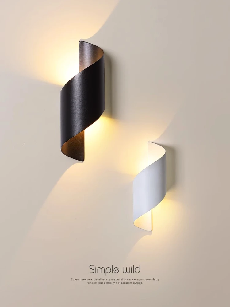 Modern Led Wall Lights for Living Room Bedroom Bedside Interior Wall Lamps Foyer Entrance Corridor Black Minimalism Sconce Lamps