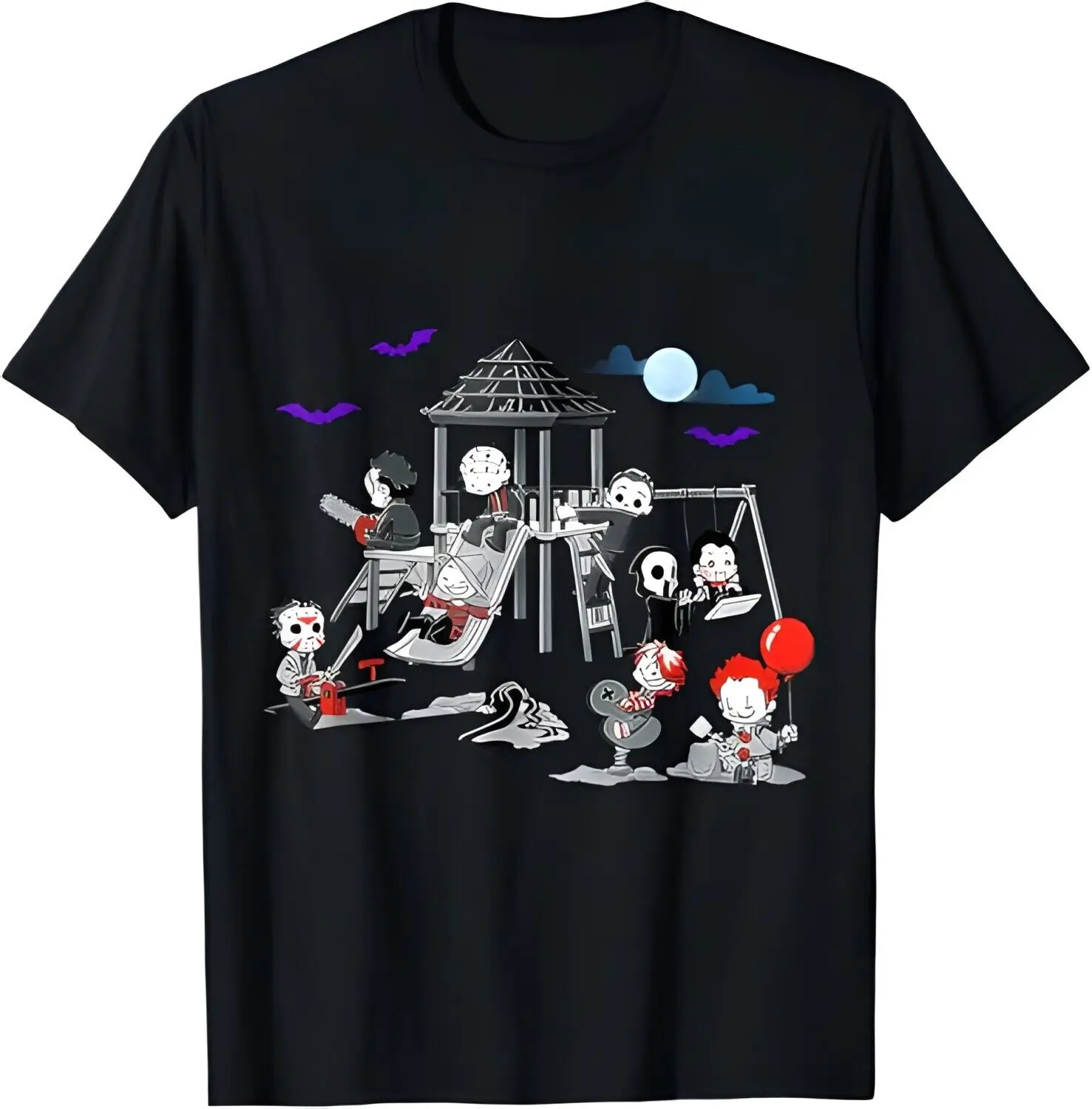 

Horror Clubhouse In Park Halloween 2024 Costume Gift T-Shirt