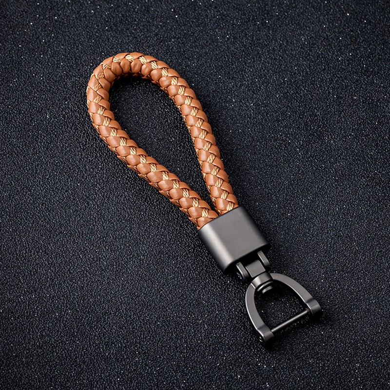 Leather Hand Woven Keychain Metal Car Key Rings Chain Holder for Bmw E90 E60 M G26 G30 E39 G20 X6 E71 Jdm Keyrings Accesorios