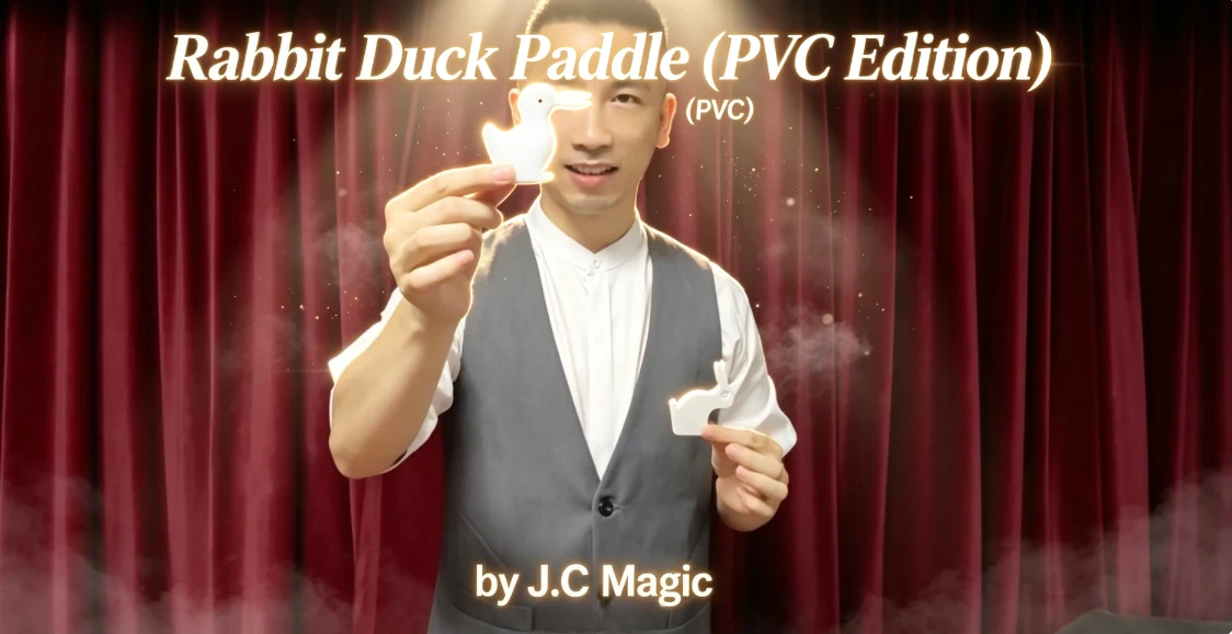 Rabbit Duck Paddle PVC Edition Magic Tricks Rabbit to Duck Change Visual Magic Close Up Illusion Gimmick Magician Performance