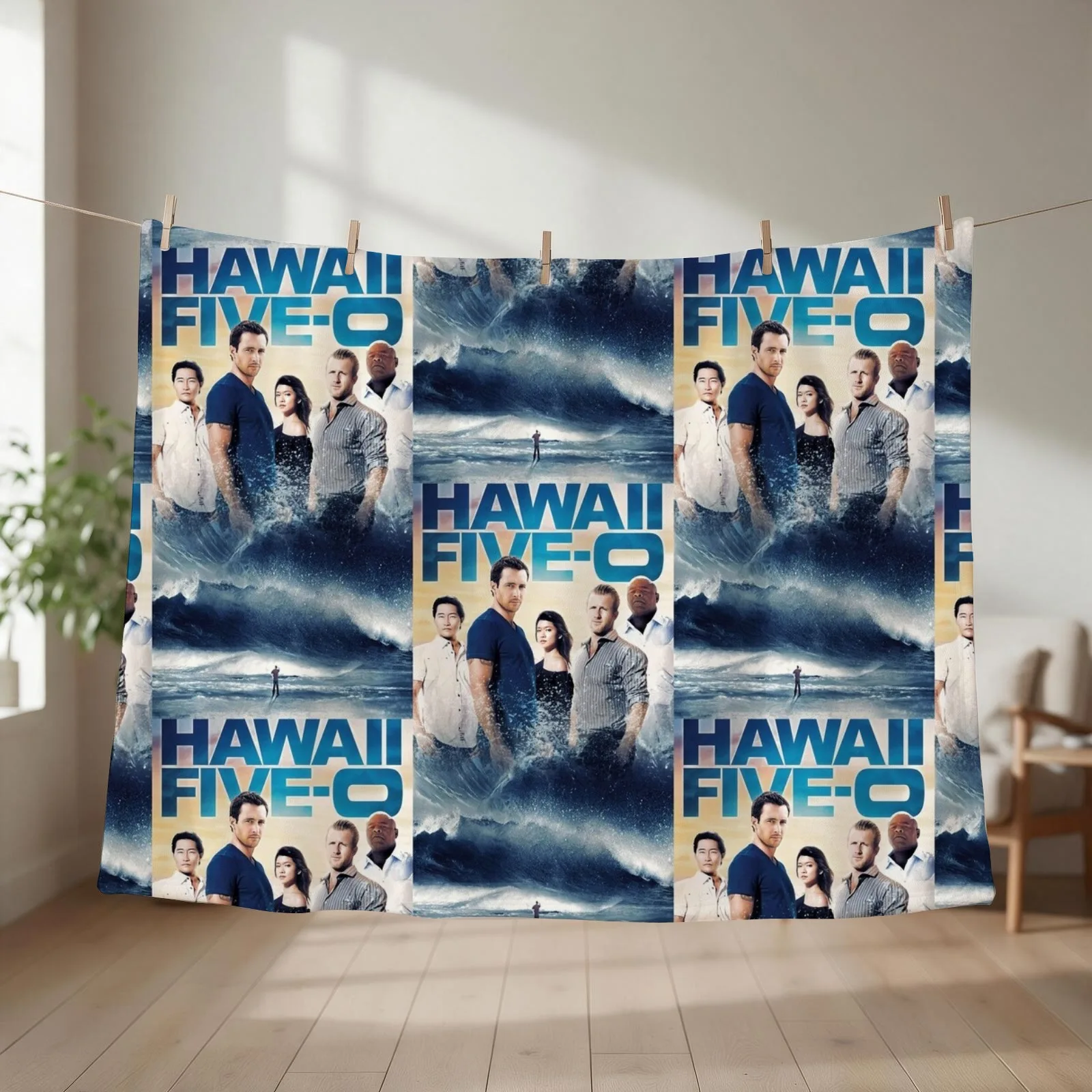 Hawaii five 0 Throw Blanket couch cozy soft plush fuzzy picnic outdoor blanket