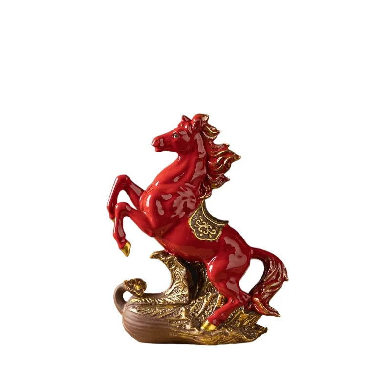 Ceramic Zodiac Horse Birthday Gifts for Success, Gifts for Living Rooms, Offices, Wine Cabinets, Opening Ceremony Gifts, and Wea