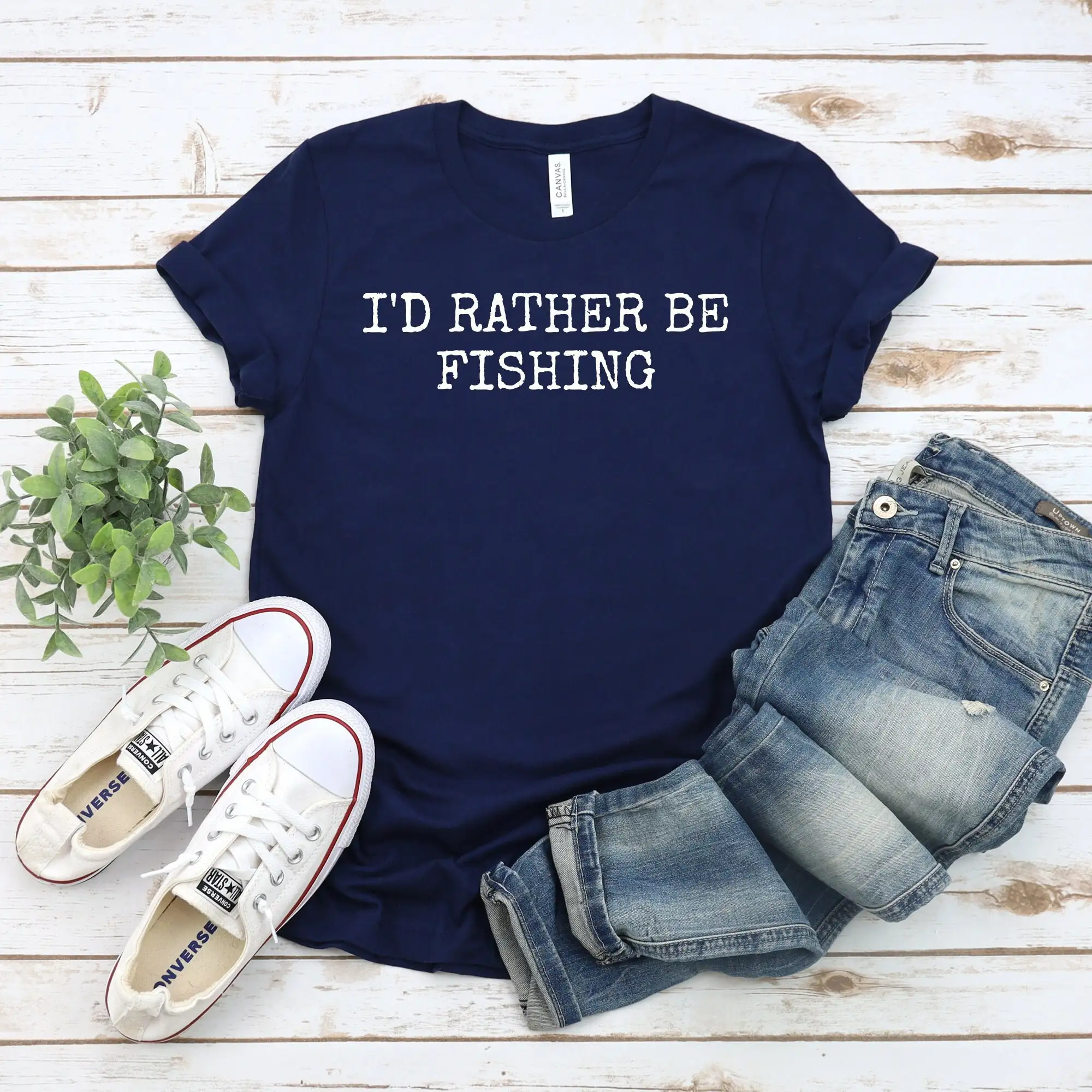 

I'D Rather Be Fishing T Shirt Funny Personalized For Fisherman Dad Father'S Day