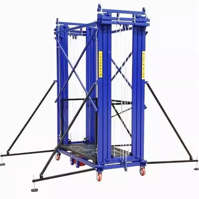 Electric scaffolding lifting mobile multifunctional folding remote control lifting platform decoration site construction