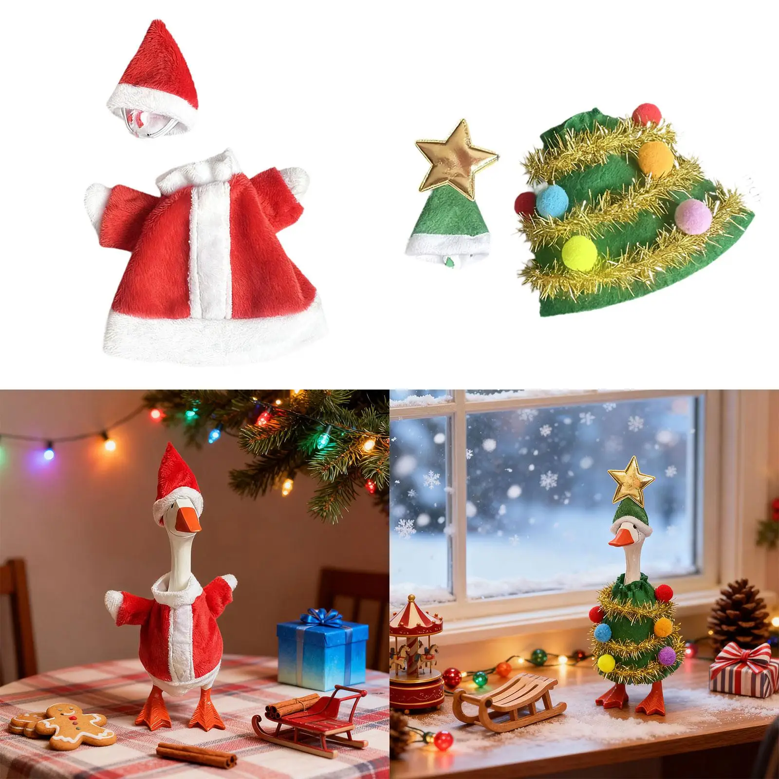 

Рождественский мини-настольный наряд гуся, забавная рождественская одежда для весеннего праздника